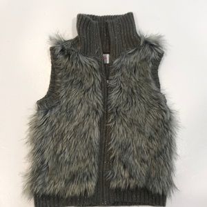 Justice Faux Fur Zip down Vest